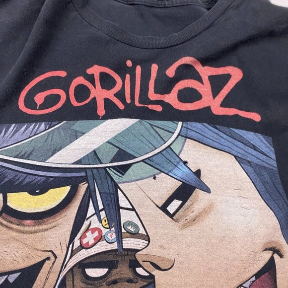 Gorillaz T Shirt Mens Medium 2012 Plastic Beach Album Tour - Picture 10 of 15